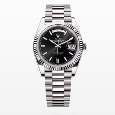 VS공장 롤렉스 데이데이트 40 스틸 블랙다이얼 프레지던트브레이슬릿 텅스텐 DayDate 40mm Flt SS/SS Blk/Stk VSF VS3255
