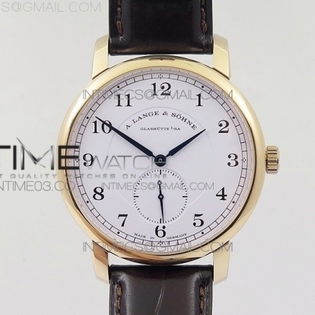 MK공장 아랑에운트죄네 클래식 레귤레이터 로즈골드 금통 화이트아라빅다이얼 가죽스트랩 CLASSIC REGULATOR RG WHITE DIAL NUMERAL MARKERS SEC@6 ON BLACK LEATHER STRAP A74789