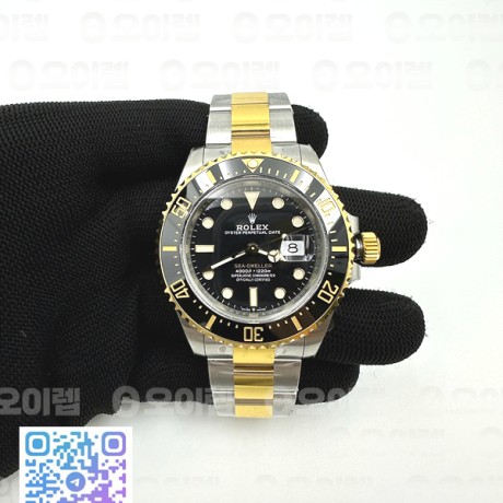 VS공장 롤렉스 씨드웰러 블랙다이얼 옐로우골드콤비브레이슬릿 흑콤 Sea Dweller 126603 YG/SS Black VSF VS3235