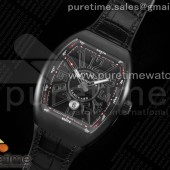 ZF공장 프랭크뮬러 뱅가드 DLC 블랙다이얼 거미스트랩 Vanguard V45 All Black DLC ZF 1:1 Best Edition Black Dial on Black Rubber Strap MIYOTA 9015