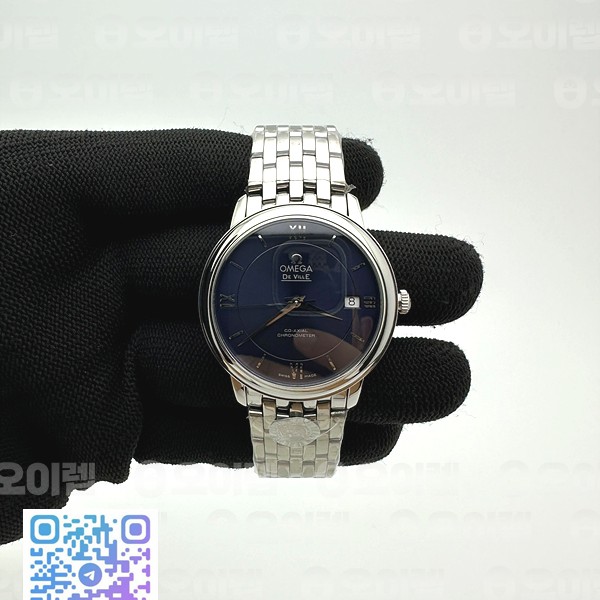 HR공장 오메가 드 빌 36.8 스틸 블루다이얼 브레이슬릿 De Ville 36.8mm SS HRF 1:1 Best Edition Blue Dial on SS Bracelet A2824