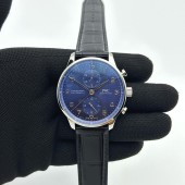 ZF공장 V3 포르투기저 블루다이얼 가죽스트랩 Portuguese IW371606 ZF V3 1:1 Best Edition SS Blue Dial on Black Leather Strap A96355