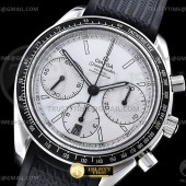 HR공장 오메가 스피드마스터 레이싱 크로노그래프 화이트다이얼 러버스트랩 Speedmaster Racing Chrono 40mm SS/RU Wht HRF C3330