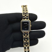 BV공장 샤넬 샤넬 프리미에르 아이코닉 블랙다이얼 블랙체인스트랩 Ppremière Iconic Chain Watch YG BVF 1:1 Best Edition Black Dial on Chain Bracelet RONDA Quartz