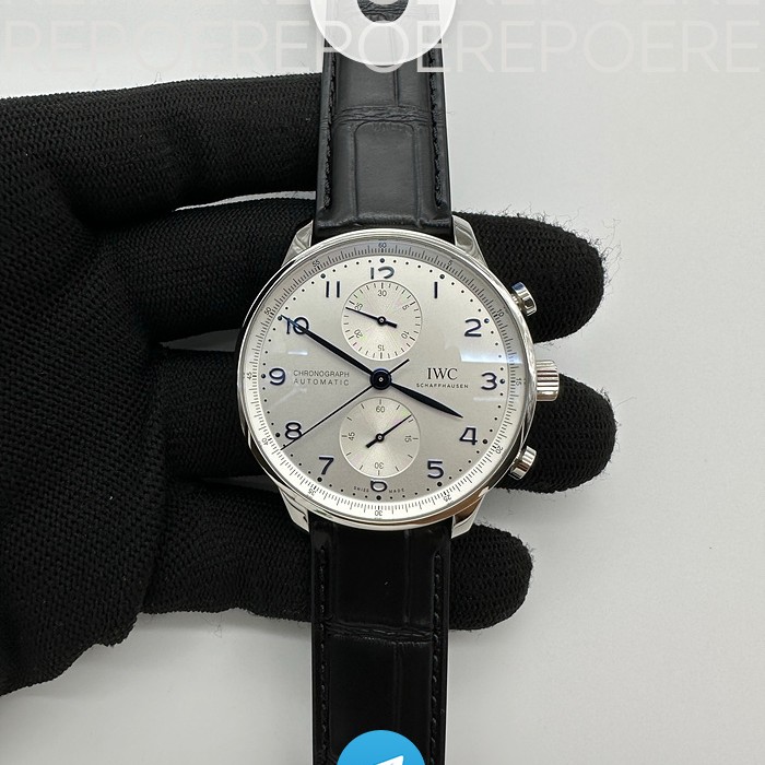 ZF공장 포르투기저 화이트다이얼 가죽스트랩 Portuguese IW358304 ZF 1:1 Best Edition SS White Dial Blue Markers on Blue Leather Strap A82200