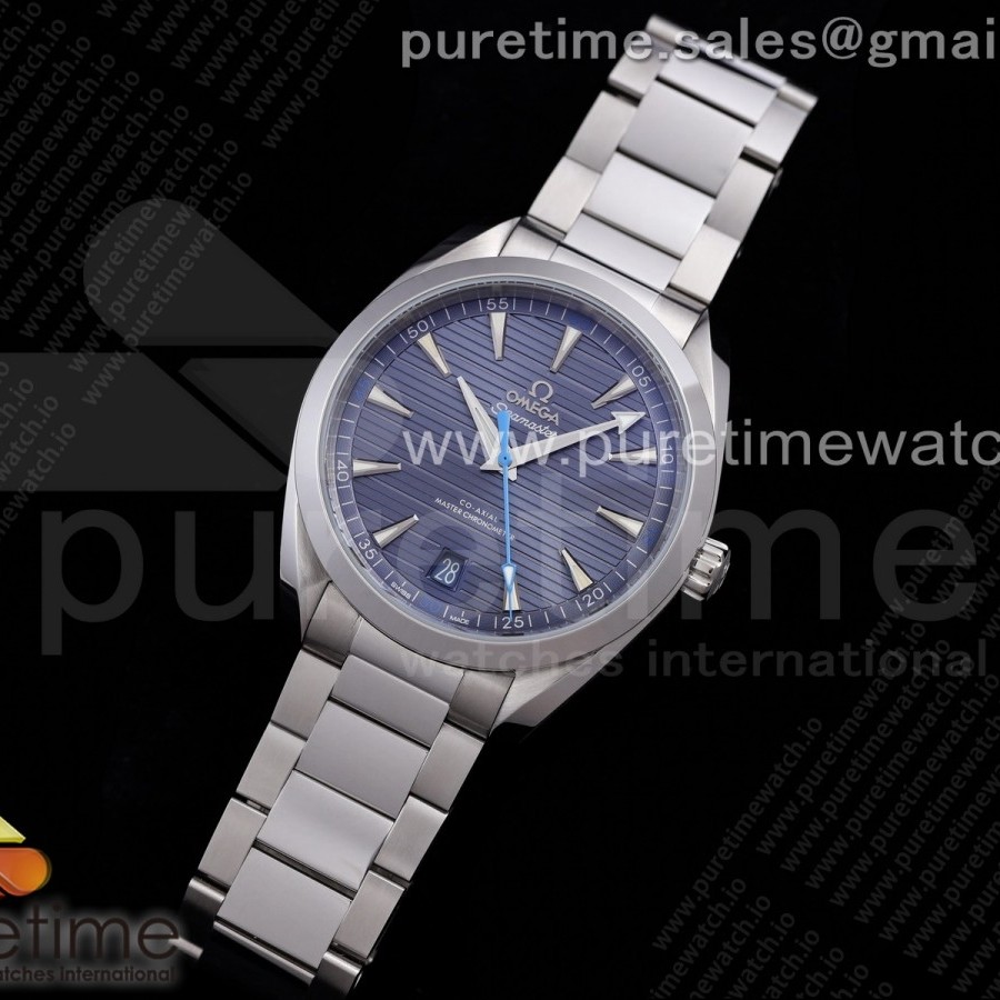 OX공장 오메가 씨마스터 아쿠아테라 블루다이얼 Aqua Terra 150M Master Chronometers OXF 1:1 Best Edition Blue Dial on SS Bracelet Strap A8900