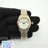 GM공장 롤렉스 데이저스트 28 옐로우골드콤비 화이트다이얼 2671 DJ Ladies 28mm Jub Flt 904L YG/SS Wht/Stk GMF A2671