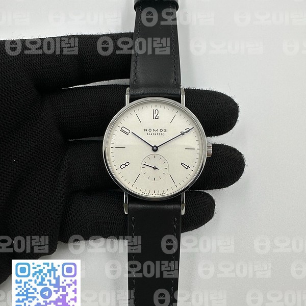 MK공장 노모스 탕고맛 화이트다이얼 가죽스트랩 Tangente 38mm MKS 1:1 Best Edition White Dial Red "12" on Black Leather Strap A23J