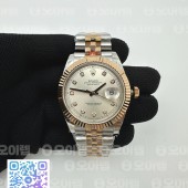 GM공장 롤렉스 데이저스트 41 로즈골드콤비 실버다이얼 플루티드베젤 다이아몬드인덱스 주빌레브레이슬릿 DJ2 41mm Jub Flt 904L RG/SS Silv/Dia GMF V2 VR3235