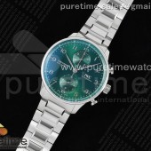 V6S공장 IWC  IW3716 포르투기저 그린다이얼 브레이슬릿 Portuguese Chrono IW3716 V6SF 1:1 Best Edition Green Dial on SS Bracelet A7750
