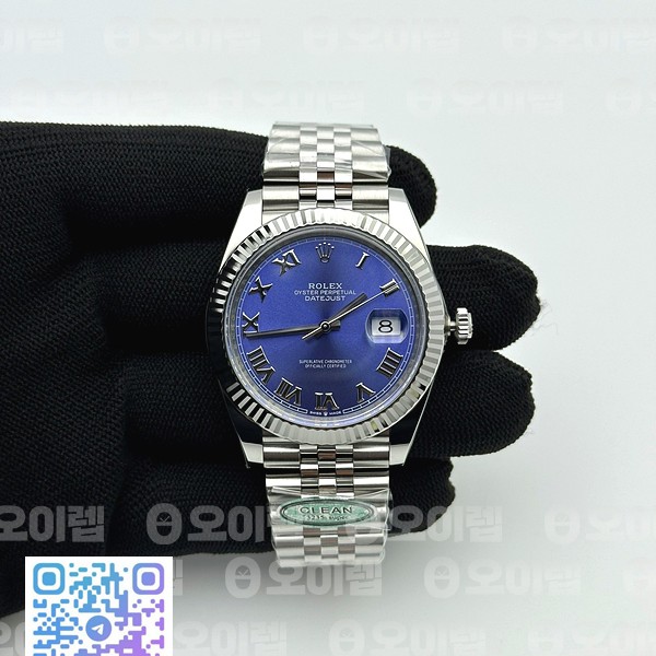 CLEAN공장 롤렉스 데이저스트 41 스틸 블루다이얼 로만인덱스 쥬빌레브레이슬릿 클린공장 Datejust 41 SS 904L Steel Clean 1:1 Best Edition Blue Roman Dial on Jubilee Bracelet VR3235