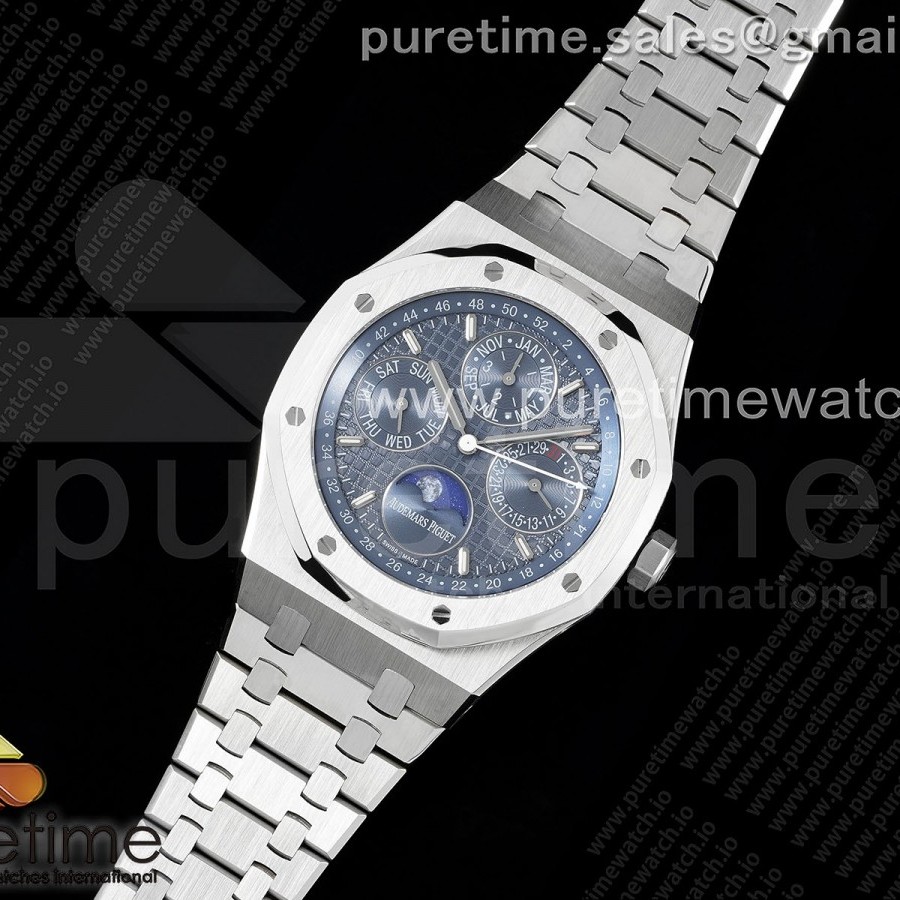 APS공장 오데마피게 로얄오크 컴플리케이션 스틸 블루다이얼 브레이슬릿 Royal Oak 41mm Complicated 26574 SS APSF1:1 Best Edition Blue Dial on SS Bracelet A5134