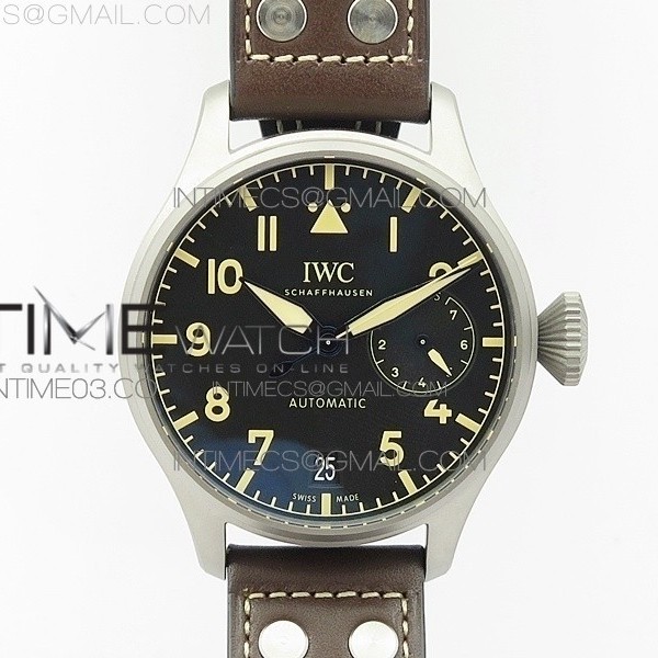 ZF공장 IWC 빅파일럿 IW501004 TI 스틸 블랙빈티지다이얼 파일럿가죽스트랩 BIG PILOT IW501004 TI  BLACK DIAL ON BROWN LEATHER STRAP A52110