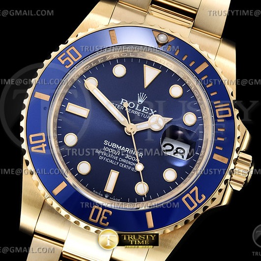 GM공장 V3 롤렉스 서브마리너 41 신형 옐로우골드금통 청금통 브레이슬릿 Submariner 126618LB 904 YG/YG Blue GMF V3 VR3235