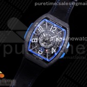OX공장 뱅가드레이싱 카본 블루다이얼 러버스트랩 Vanguard Racing Carbon Blue Skeleton Dial on Black Rubber Strap NH35A