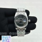 Clean공장 롤렉스 데이저스트 36 스틸 윔블던 슬레이트로만 그레이다이얼 쥬빌레브레이슬릿DateJust 36 126234 Clean 1:1 Best Edition 904L Steel Gray Dial Green Roman Markers on Jubilee Bracelet VR3235 클린공장