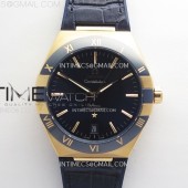 VS공장 오메가 컨스텔레이션 로즈골드금통 블루다이얼 거미스트랩 Constellation 41mm Blue Ceramic Bezel RG VSF 1:1 Best Edition Blue Dial on Blue Gummy Strap A8900(SBF)
