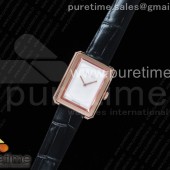 OX공장 샤넬 프리미에르 보이 드 샤넬 로즈골드 금통 화이트다이얼 블랙스트랩 Premiere RG Polished Bezel White Dial on Black Leather Strap Jap Quartz