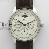 V9공장 포르투기저 애뉴얼캘린더 화이트다이얼 가죽스트랩 Portuguese Real PR Real Annual Calendar IW5034 V9F Best Edition White dial RG Markers On Brown Leather Strap A52610