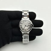 AF공장 까르띠에 발롱블루 33MM 스틸 Ballon Bleu 33mm SS White Textured Dial on SS Bracelet Jap Quartz