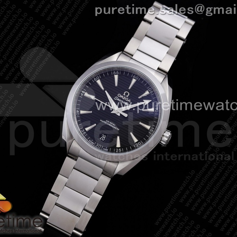 OX공장 오메가 씨마스터 아쿠아테라 블랙다이얼 Aqua Terra 150M Master Chronometers OXF 1:1 Best Edition Black Dial on SS Bracelet Strap A8900