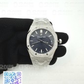 APS공장 오데마피게 로얄오크 15500 스틸 블루다이얼 프로스티드 브레이슬릿 Royal Oak 41mm 15500 Frosted SS APSF 1:1 Best Edition Blue Textured Dial on SS Bracelet SA4302 Super Clone V2