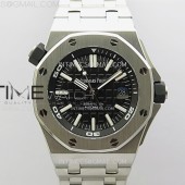 APS공장 오데마피게 로얄오크오프쇼어 다이버 15703 브레이슬릿 Royal Oak Offshore Diver 15703 APSF 1:1 Best Edition Black Dial on SS Bracelet SA3120 Super Clone