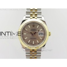 BP공장 V2 롤렉스 데이저스트2 콤비 연갈색다이얼 바인덱스 Rolex DateJust2 SS&YG Light Brown Dial Bar Index 신형브레스렛