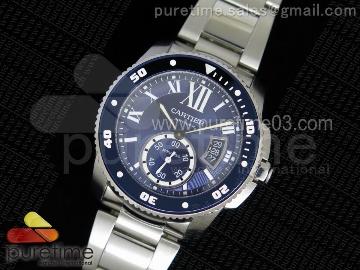 TF공장 까르띠에 칼리브 드 까르띠에 스틸 블루다이얼 브레이슬릿 Cartier Calibre de Cartier SS/Blue Dial