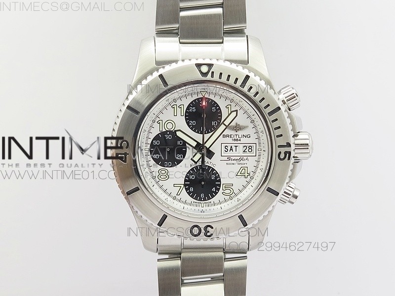 무명공장 브라이틀링 스틸피쉬 크로노그래프 스틸 화이트다이얼 Breitling Steelfish Chronograph SS/White Dial 브레이슬릿