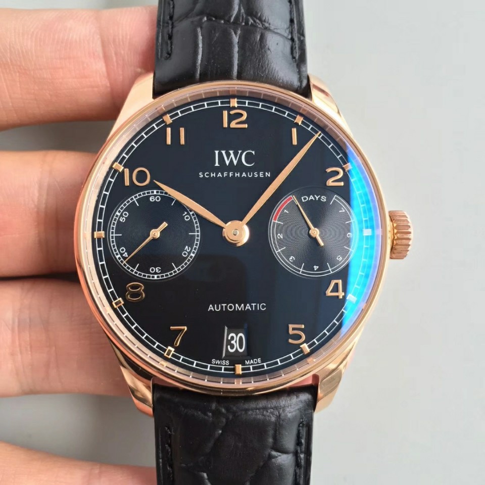 ZF공장 V5 IWC 포르투기저5007 세븐데이즈 부엉이 IWC Portuguese 5007 Seven Days 금장 블랙다이얼