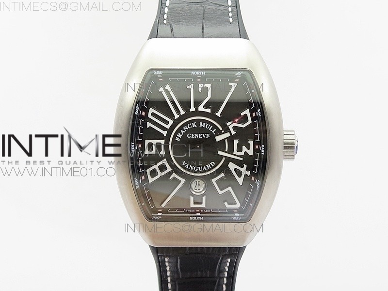 TF 프랭크뮬러 뱅가드 VANGUARD V45 TI  GRAY DIAL ON BLACK GUMMY STRAP A2892