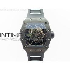 KV 리차드밀 RM035-01 카본케이스 스켈레톤다이얼 RM035-01 FORGED CARBON CASE V2 SKELETON DIAL BLACK CROWN ON BLACK RUBBER STRAP MIYOTA8215