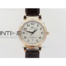 MK공장 IWC 다 빈치 로즈골드 IW356601 DA VINCI IW356601 RG WHITE DIAL A2892 ON BROWN LEATHER STRAP