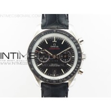 OM공장 V2 오메가 스피드마스터 문워치 스틸 레드포인트 블랙다이얼 가죽스트랩 SPEEDMASTER MOONWATCH SS V2 BLACK DIAL RED WORDS ON BLACK LEATHER STRAP A9300