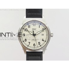 MK공장 IWC 마크18 스틸 화이트다이얼 블랙가죽스트랩 MARK XVIII LE PETIT PRINCE IW327001 SS BLACK DIAL ON BLACK LEATHER STRAP MIYOTA 9015