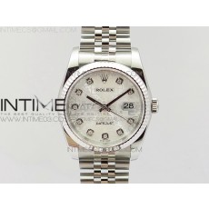 DJ공장 V2 롤렉스 데이저스트 36MM 플루티드베젤 다이아몬드화이트다이얼 쥬빌레브레이슬릿 DATEJUST 36MM 116234 V2 DIAMOND SILVER JUBILEE DIAL ON SS JUBILEE BRACELET SA3135