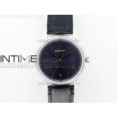 CY공장 제니스 엘리트 스틸 블루다이얼 가죽스트랩 ELITE SS BLUE DIAL ON BLACK LEATHER STRAP MIYOTA 9015 TO ELITE 6150