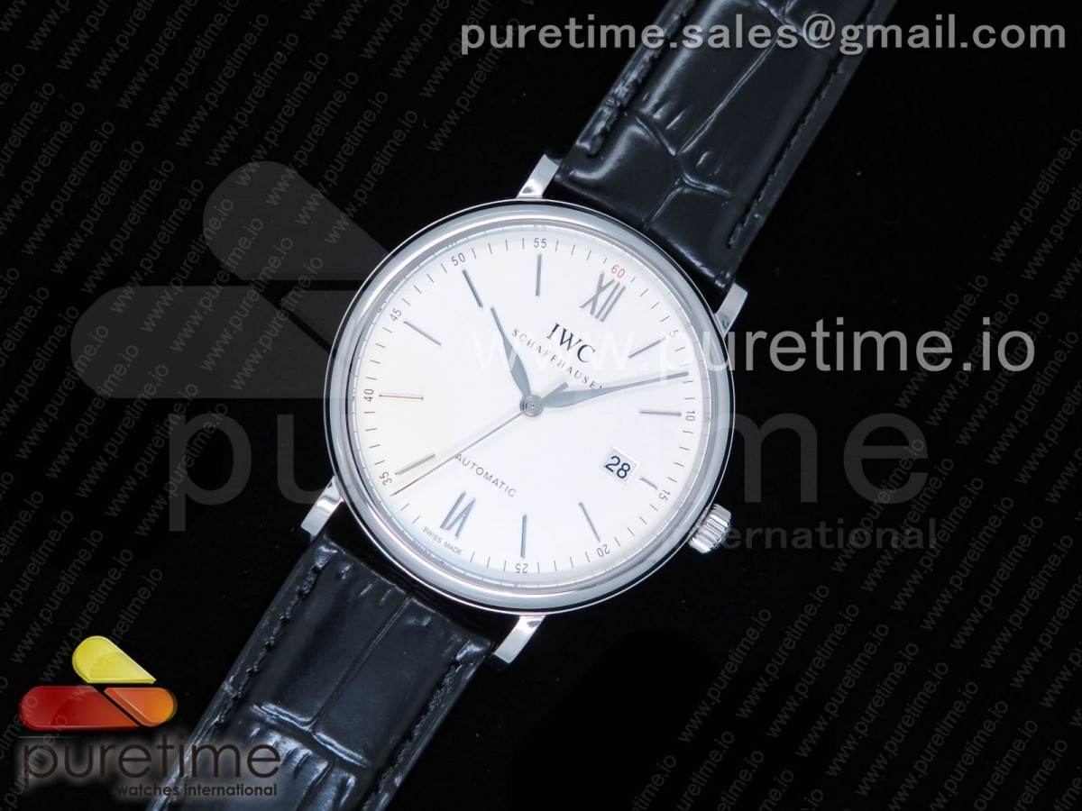 MK공장 V5 IWC 포르토피노 스틸 화이트다이얼 가죽스트랩 Portofino Automatic SS White Dial on Black Leather Strap MIYOTA 9015