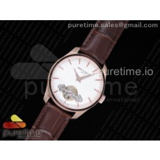 ML공장 파텍필립 클래식 디 에로틱 타임피스 로즈골드금장 화이트다이얼 가죽스트랩 Classic The Erotic Timepiece RG White Dial RG Markers on Brown Leather Strap A23J