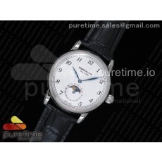 몽블랑 스타 레거시 썬앤문 스틸 화이트다이얼 가죽스트랩 Star Legacy Moonphase 42 mm SS White Dial on Black Leather Strap MIYOTA 9015