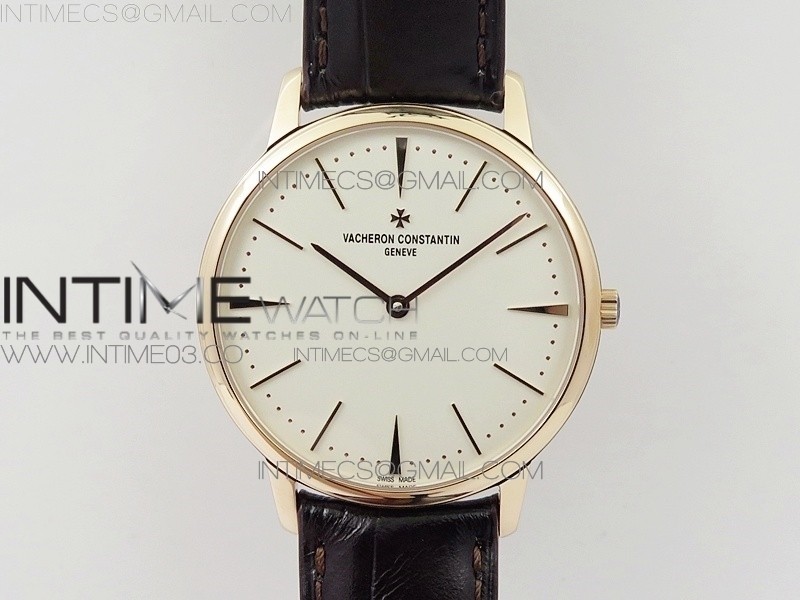 MK공장 바쉐론콘스탄틴 패트리모니 로즈골드금장 화이트다이얼 가죽스트랩 PATRIMONY 81180 RG WHITE DIAL ON BROWN LEATHER MIYOTA 9039