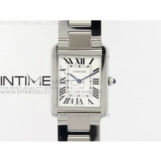 K11공장 27mm 까르띠에 탱크솔로 스틸 TANK SOLO LADIES 27MM SS WHITE DIAL ON SS BRACELET RONDA QUARTZ