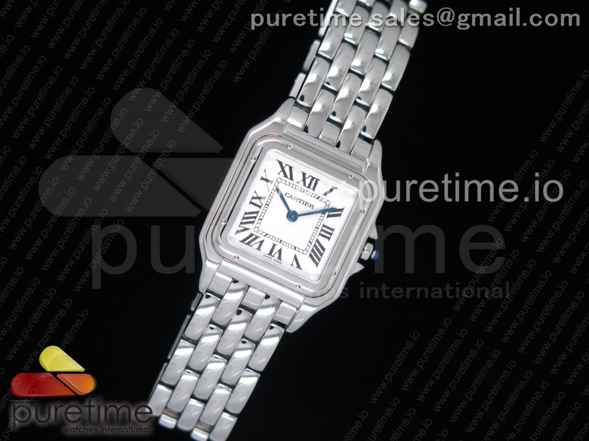 KOR공장 까르띠에 팬더 시크릿 레이디즈 스틸 화이트다이얼 브레이슬릿 Panthère Secrete Ladies SS White Dial on SS Bracelet Ronda Quartz