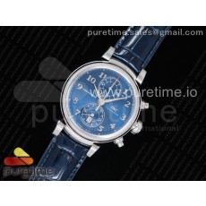 YL공장 IWC 다 빈치 크로노그래프 스틸 블루다이얼 가죽스트랩 IWC Da Vinci Chrono IW3934 SS Blue Dial on Blue Leather Strap A7750