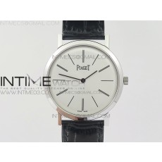 BBR공장 피아제 알티플라노 스틸 화이트다이얼 가죽스트랩 ALTIPLANO SS WHITE DIAL ON BLACK LEATHER STRAP A430P