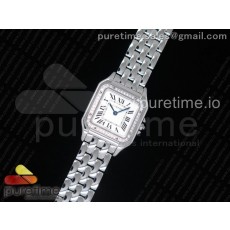 K11공장 27mm까르띠에 팬더 시크릿 레이디즈 스틸앤다이아케이스 브레이슬릿Panthère Secrete Ladies 27mm SS Diamonds Bezel  White Dial on SS Bracelet Ronda Quartz