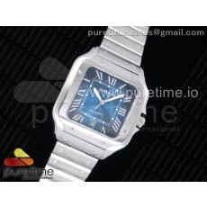 BV공장 까르띠에 산토스 40MM 라지 2018 스틸 블루다이얼 브레이슬릿 Santos de Cartier 40mm 2018 Blue Dial on SS SmartLinks Bracelet MIYOTA 9019