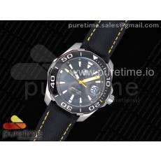 OX공장 태그호이어 아쿠아레이서 칼리버5 스틸 41MM 싱글옐로우 선레이다이얼 Aquaracer Calibre 5 SS 41mm Ceramic Bezel Gray Dial 