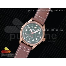 AI공장 IWC 마크18 스핏파이어 브론즈케이스 그린다이얼 가죽스트랩 IWC Spitfire Automatic Bronze IW326802 Green Dial on Brown Leather Strap MIYOTA9015